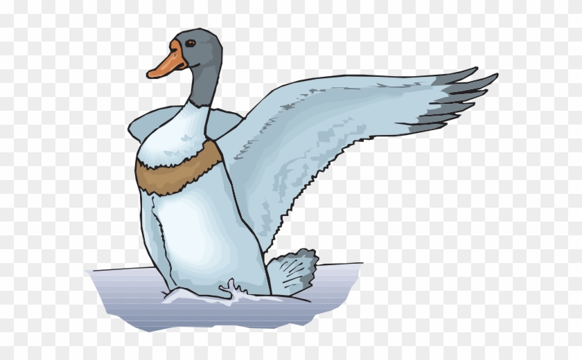 Duck In Water Clip Art - Logo Kartun Bebek Biru Pink #1101305