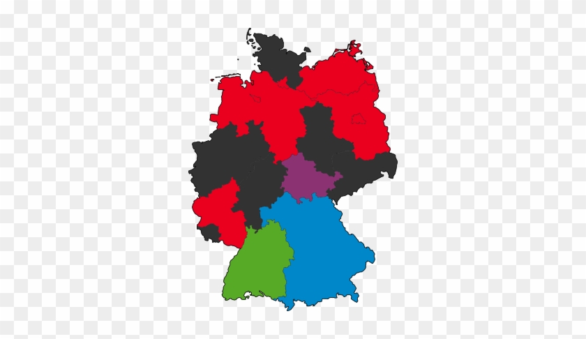 German Ministers President - Map Of Germany Png #1101349