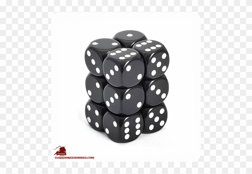 Opaque 16mm D6 Black/white Dice Set - Green Opaque Dice With White Pips D6 16mm (5/8in) Pack #1101606