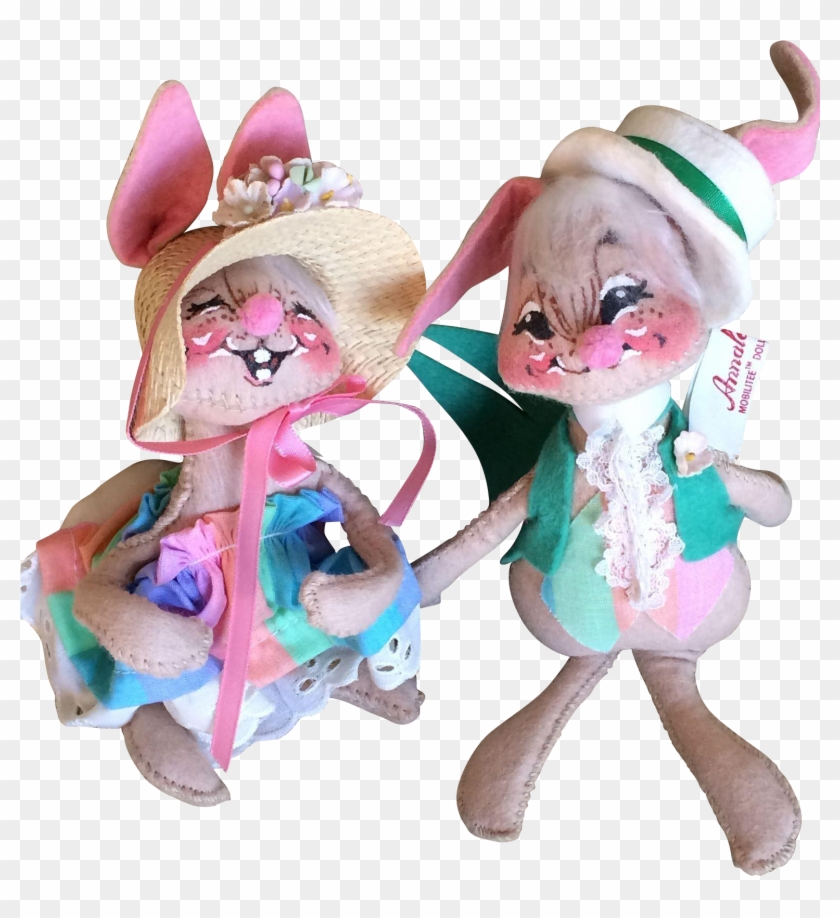 Vintage Annalee Mr And Mrs Easter Bunny Dolls Www - Doll #1101705