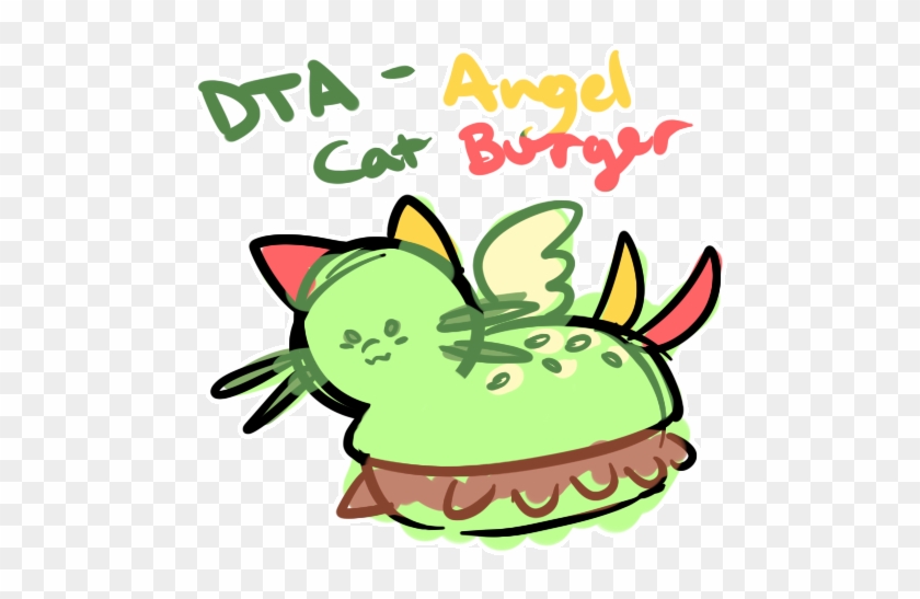 Angel Cat Burger By Toripng - Cartoon #1101742