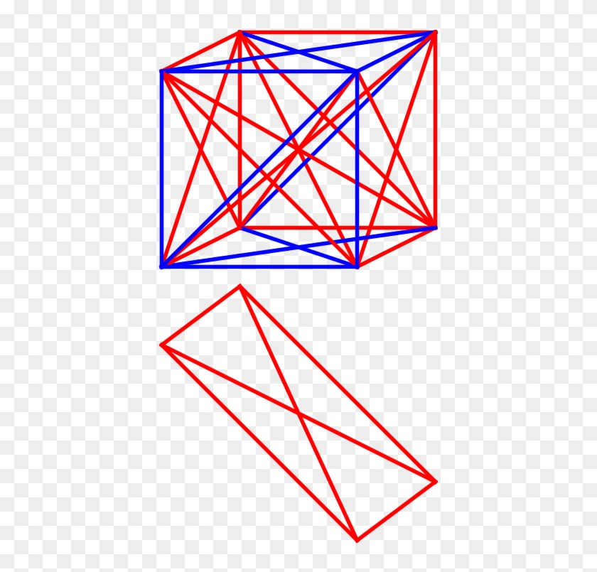Example Of A 2 Colored 3 Dimensional Cube Containing - Numero Di Graham #1101812