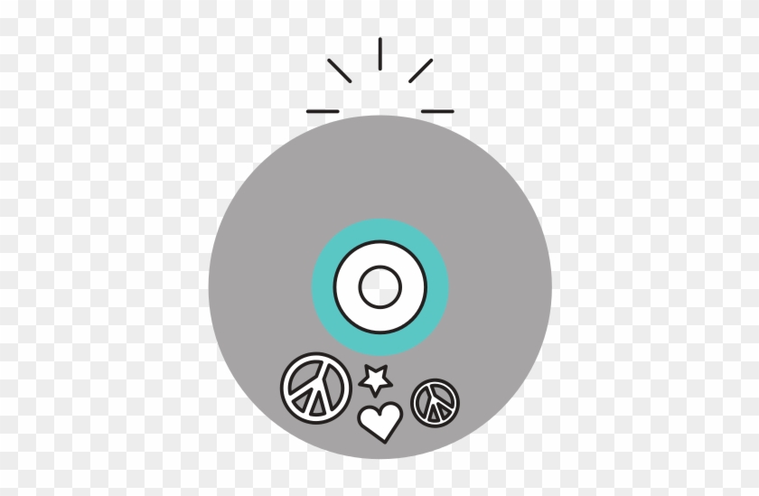 Hippie Long Play Icon - Circle #1101839