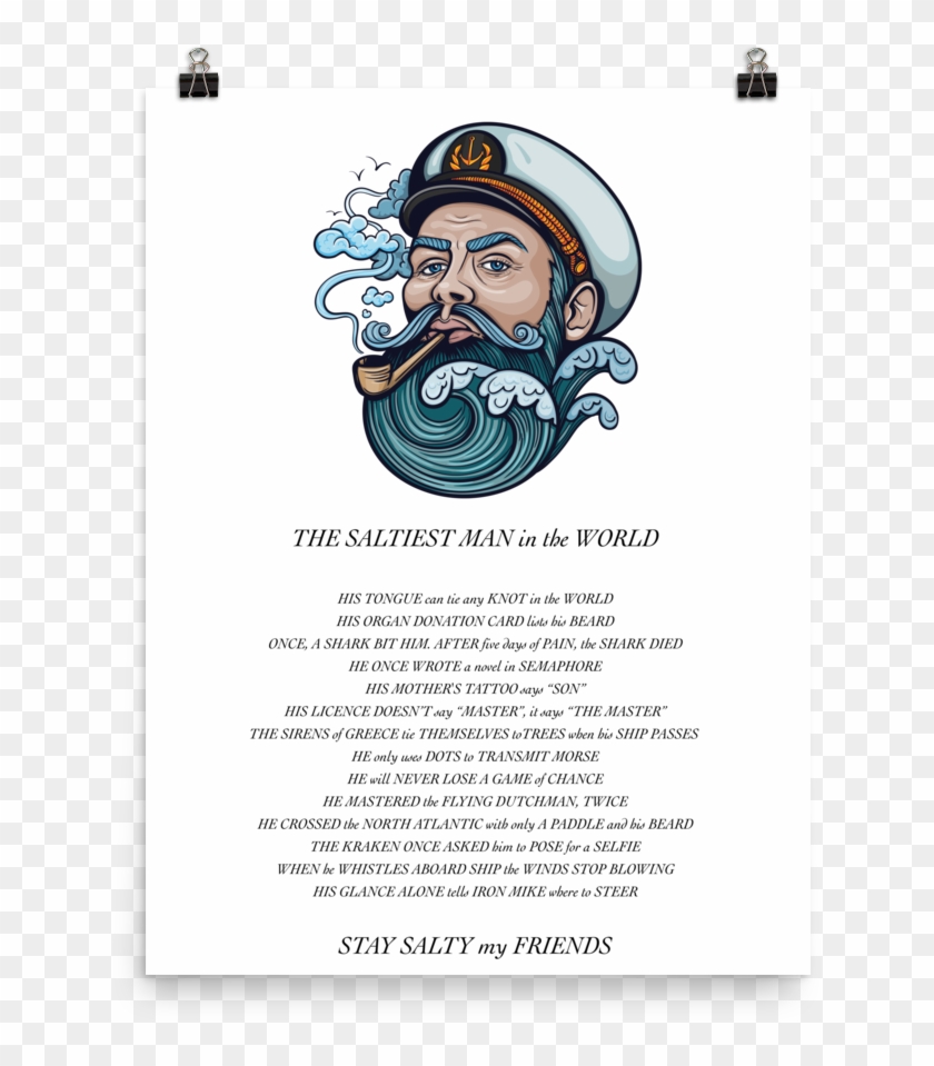 The Saltiest Man In The World Poster - Sticker Mural Décoratif - Fi.02 Urban Good Vibes Only #1102144