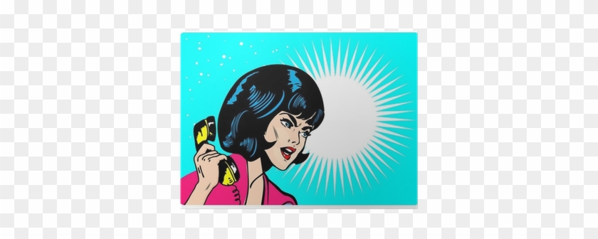 Angry Woman On Phone Retro Clip Art Comics Book Style - Good Fucking Morning #1102234