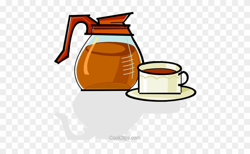 Coffee Pot And A Cup Of Coffee Royalty Free Vector - Coffee Pot And Cup Clipart #1102312