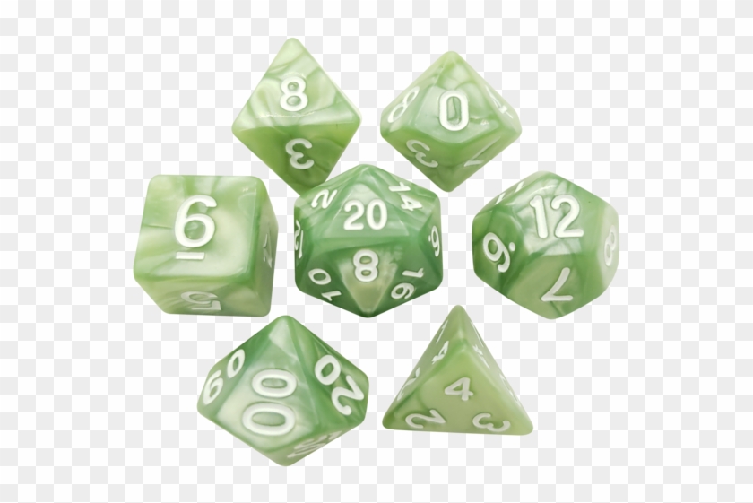Light Green Marbled Dice - Dungeons & Dragons #1102318
