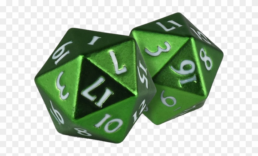 Ultra Pro D20 Dice Set Heavy Metal Green - Heavy Metal Set Of 2 D-20 Dice: Green #1102360