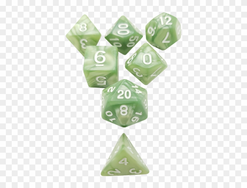 Light Green Marbled Dice - Dungeons & Dragons #1102371