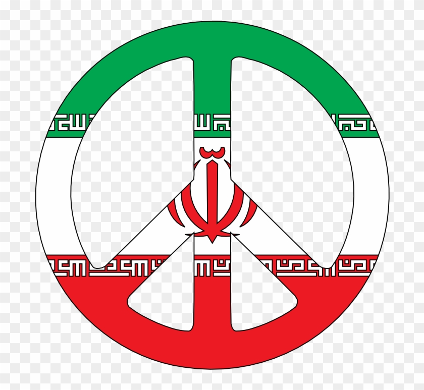 Scalable Vector Graphics Svg Iran Flag Peace Sign 2 - Iran #1102601