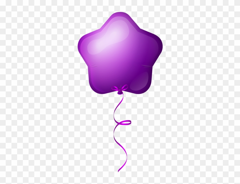 Purple Balloon Png Clip Art - Star Balloon Png #1102624