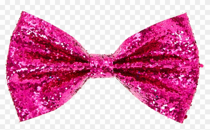 Bow Png Transparent Image - Pink Glitter Bow Tie #1102853