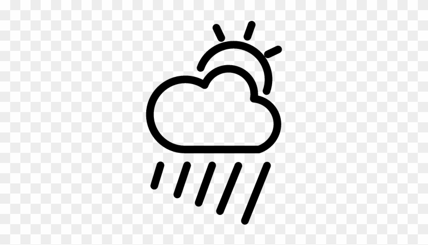 Cloudy Rainy Day Weather Symbol Vector - Icon Bewölkt #186110