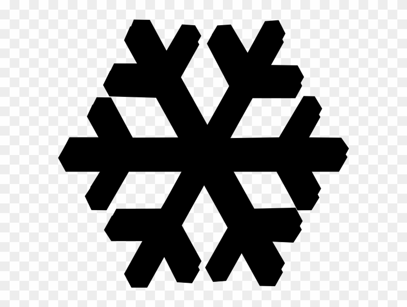 Black Snow Flake Clip Art At Clker - Copos De Nieve Png #186129