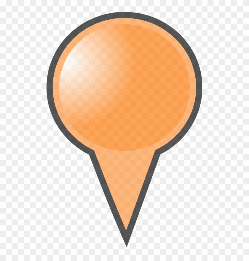 Orange Map Marker - Clip Art #186169