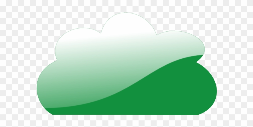 Green Cloud Cliparts - Green Cloud Vector #186181