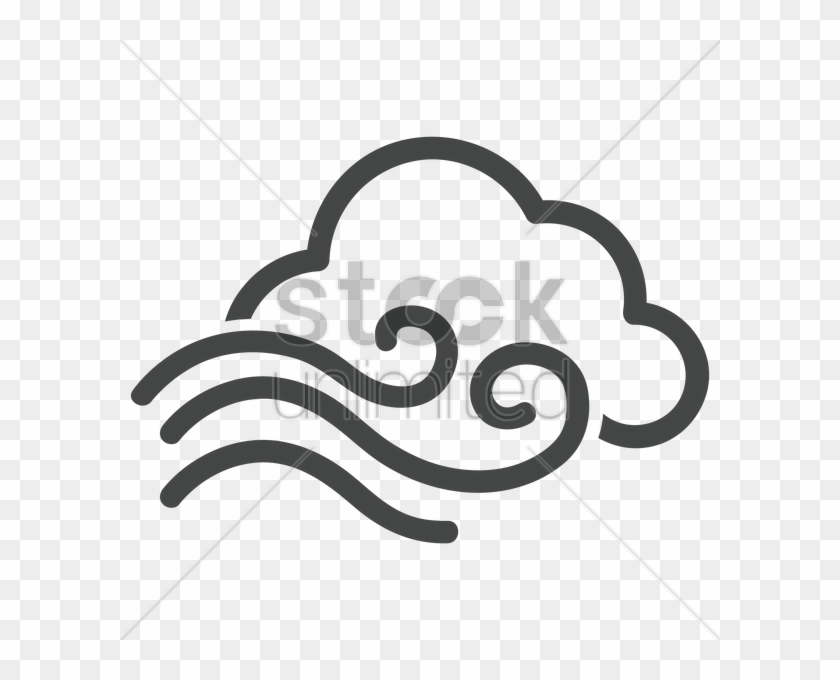 Wind And Cloud Vector Image - Wind And Waves Clipart #186180