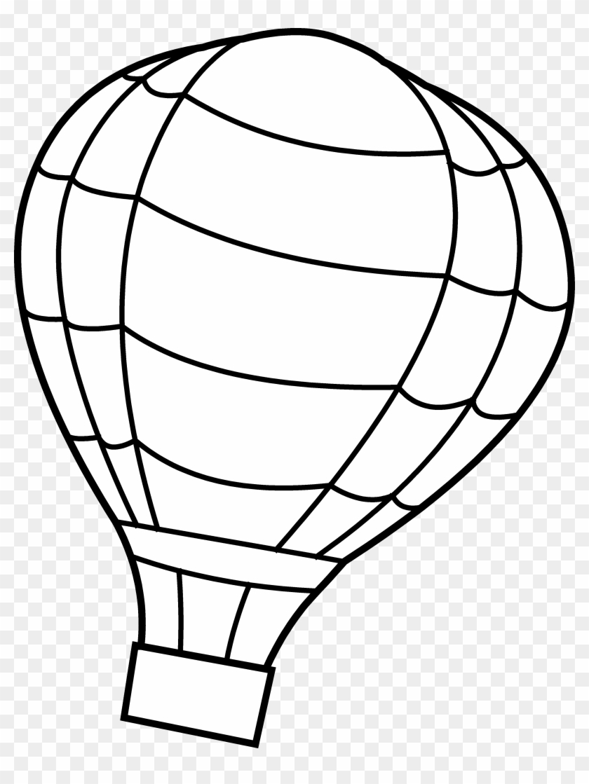 Hot Air Balloon Clipart - Hot Air Balloon Coloring Page #186205