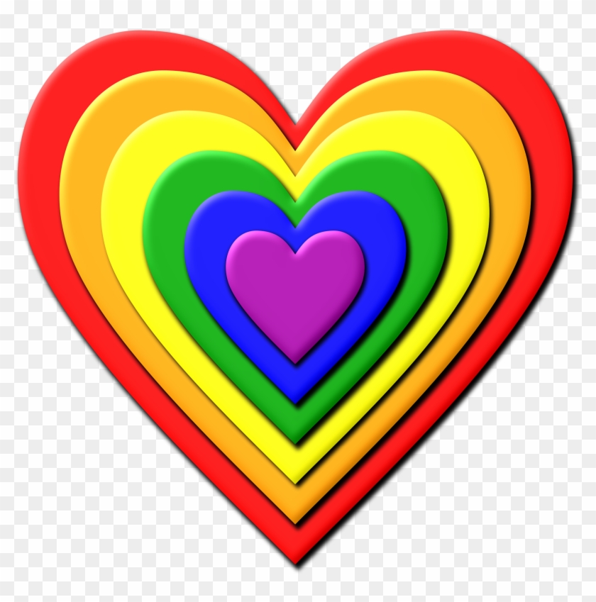 Image Result For Heart Images - Rainbow Heart Clipart #186277