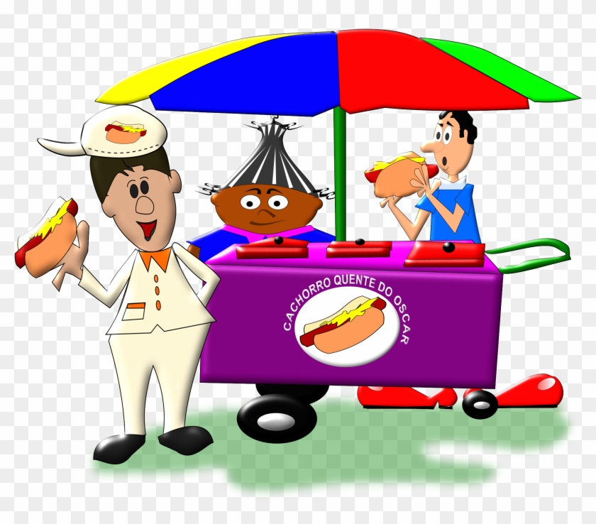 De Hot Dog - Vendor Clipart Png #186387