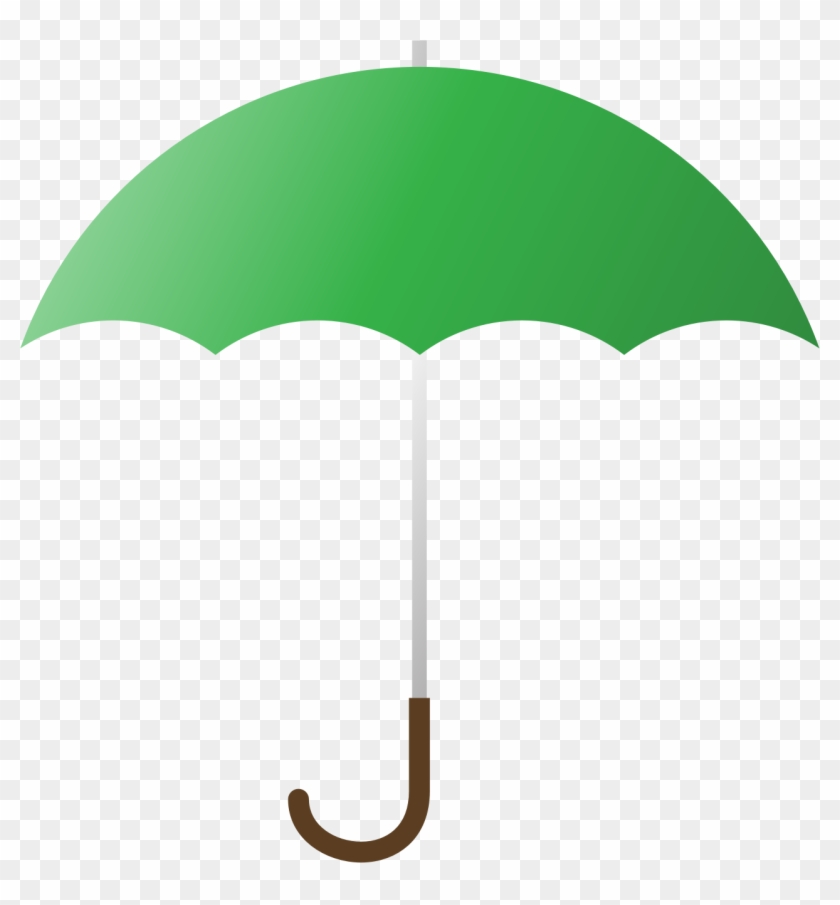 Umbrella And Rain Clipart Kid - Green Umbrella Clipart #186395
