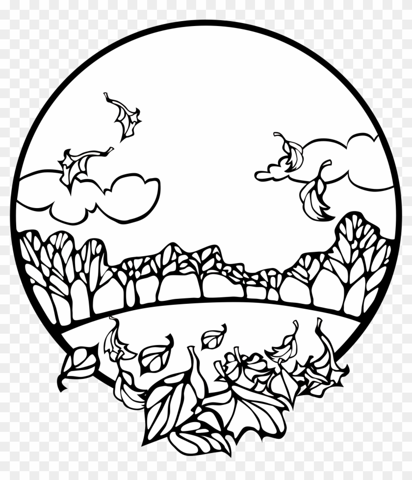 Fall Clip Art Black And White - Horizon Observatory #186547