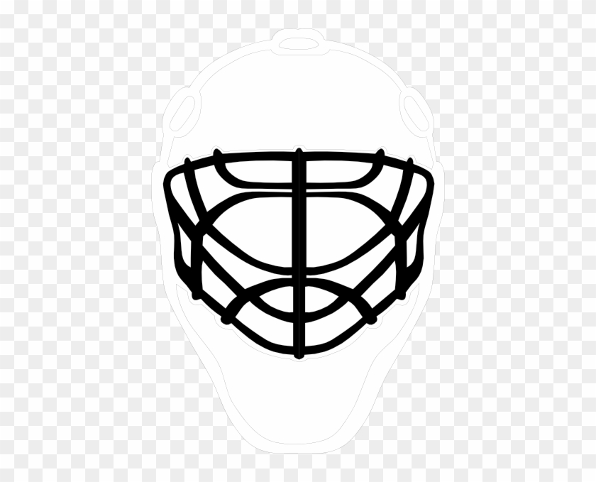 Black Goalie Mask Clip Art - Drawings Of Hockey Goalie #186570