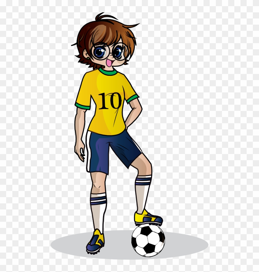 World Cup 2014 Brazil Manga Girl Smiley Clipart - Girl From Brazil Clipart #186571
