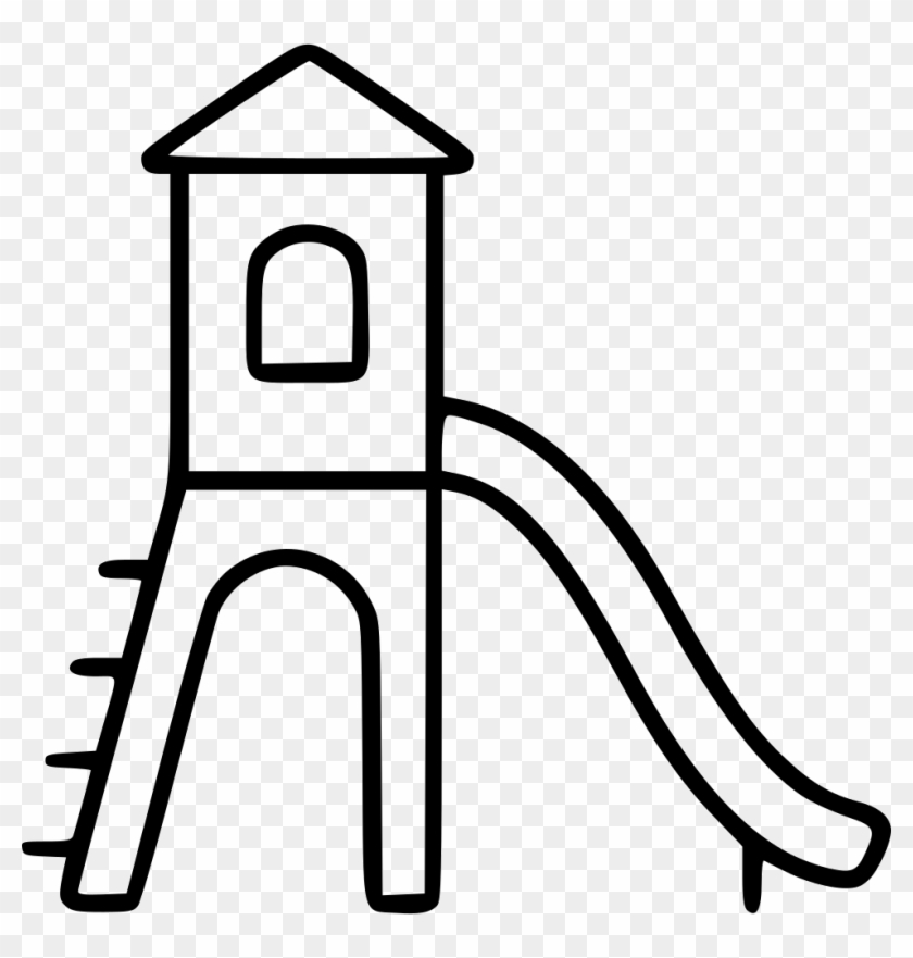 Playground Slide Playhouse Yard Child Fun Comments - Playground Icon Sketch #186578