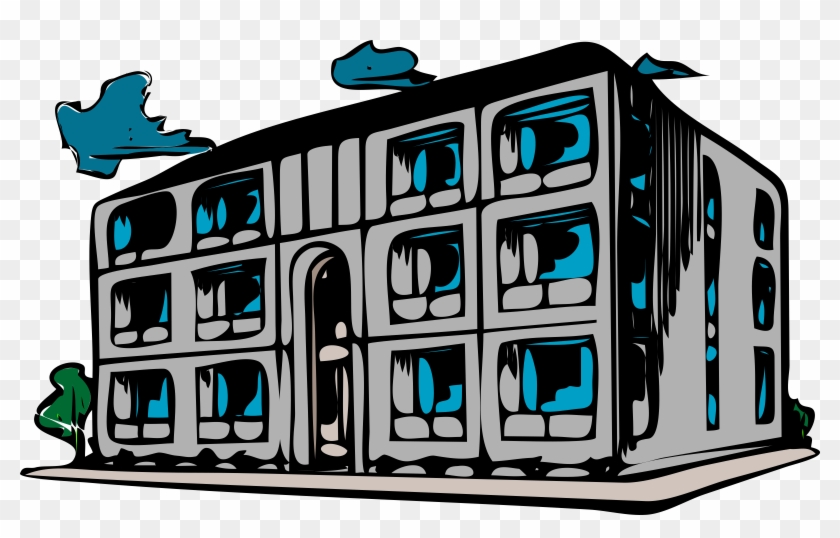 Clipart - - Run Down Building Clipart #186603