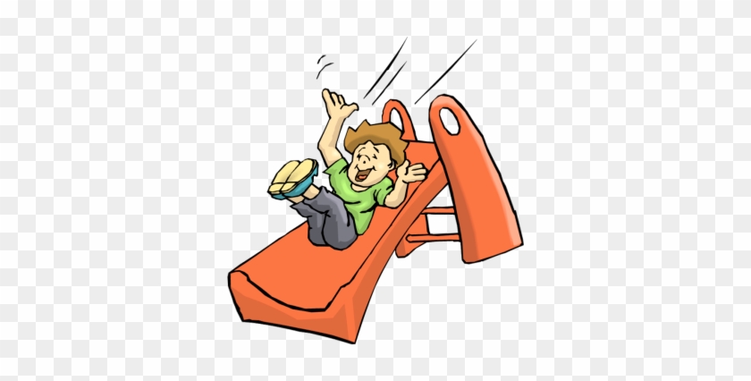 Child On Slide Clip Art - Child On A Slide #186613