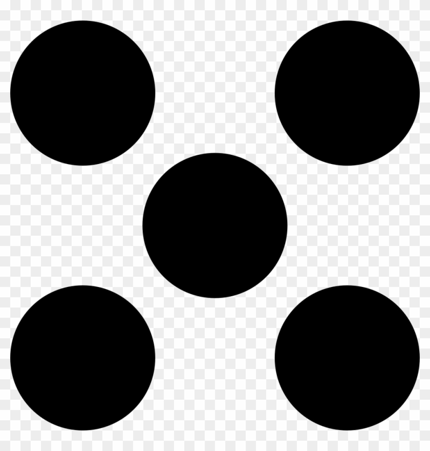 Five Dots Like A Dice Vector - Circle #186940