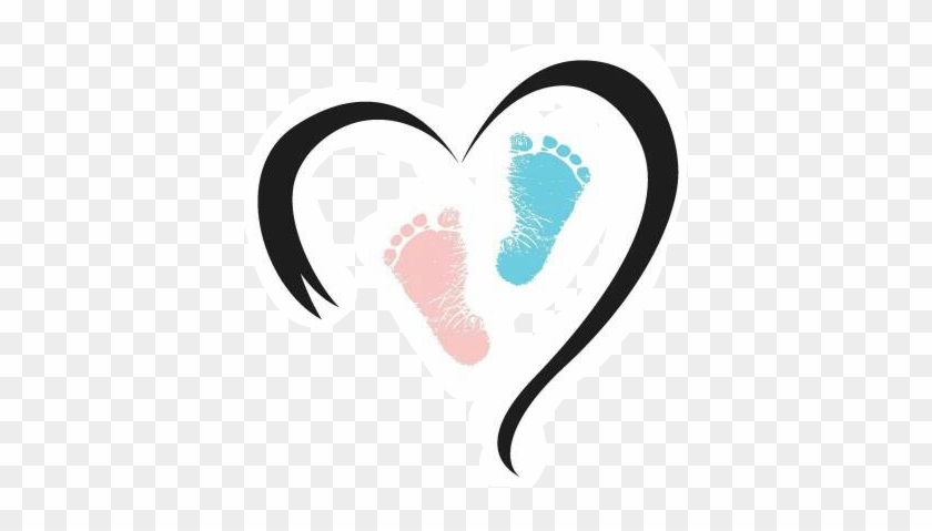 Baby Footprints Blue Pink Heart - March Of Dimes Logo #187107