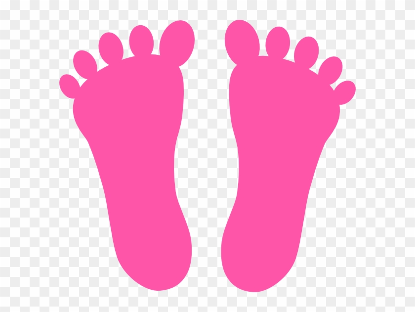 Baby Footprints Clip Art - Pink Foot Print Clipart #187124