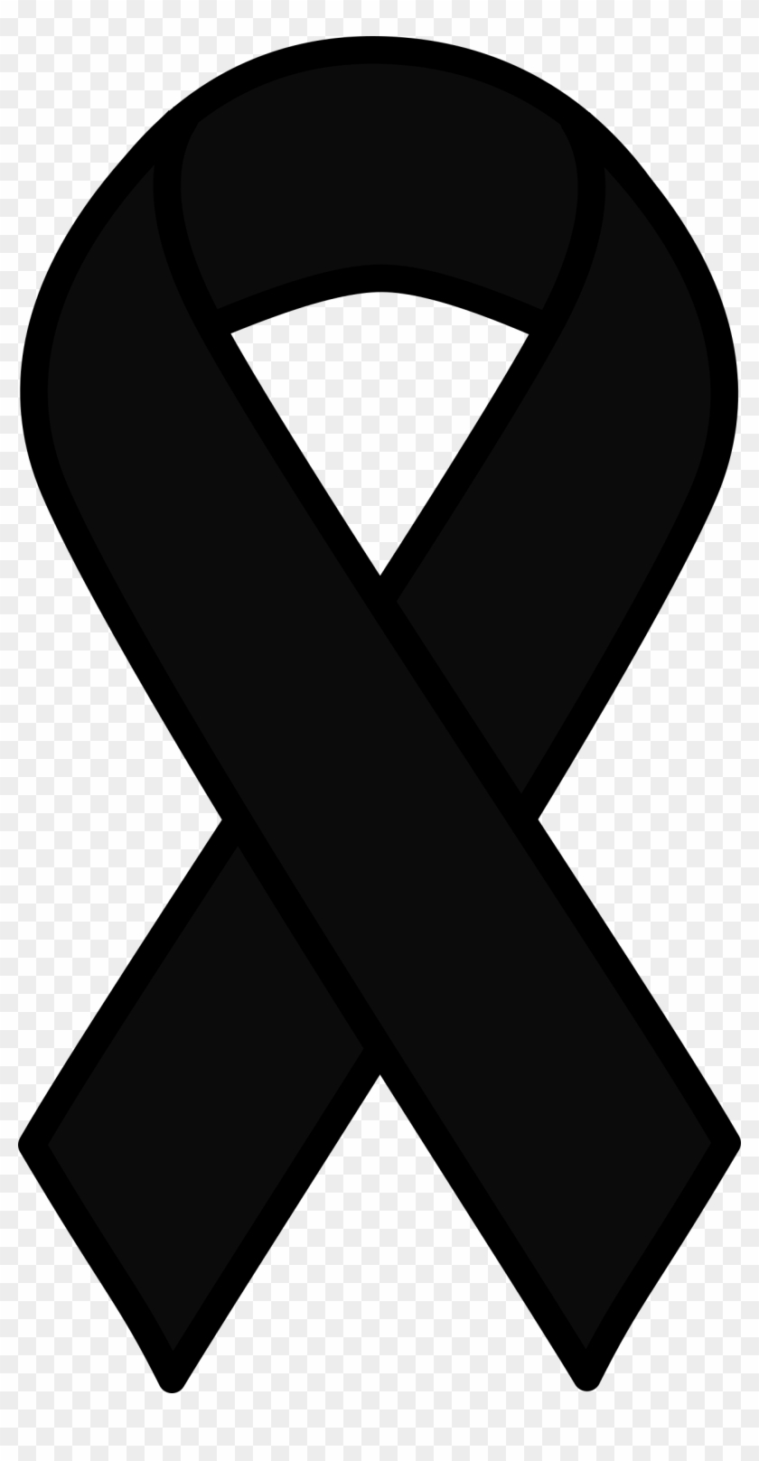 Big Image - Black Cancer Ribbon #187193