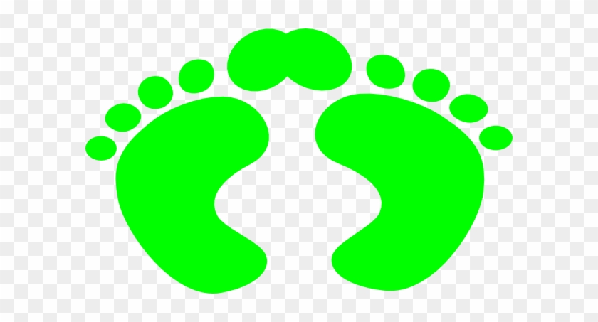 Green Footprints 1 Clip Art - Baby Rattle Clip Art #187208