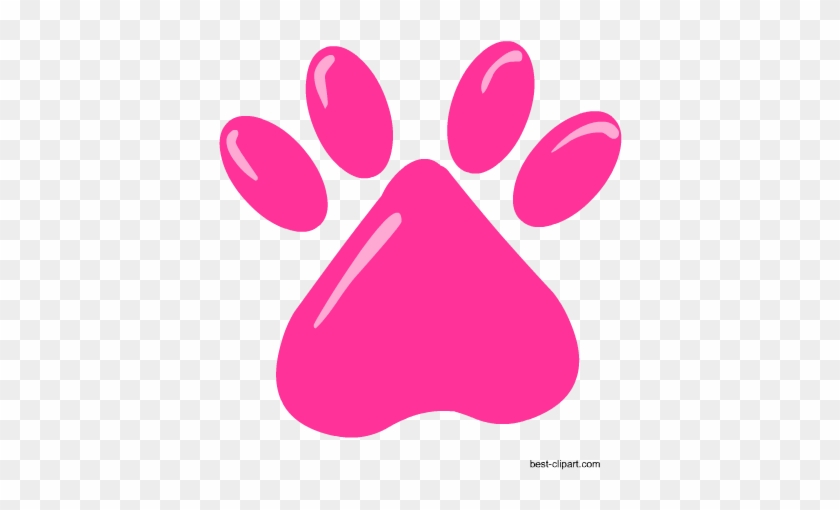 Pink Paw Print Clip Art Image Free - Pink Paw Print Clip Art Image Free #187219