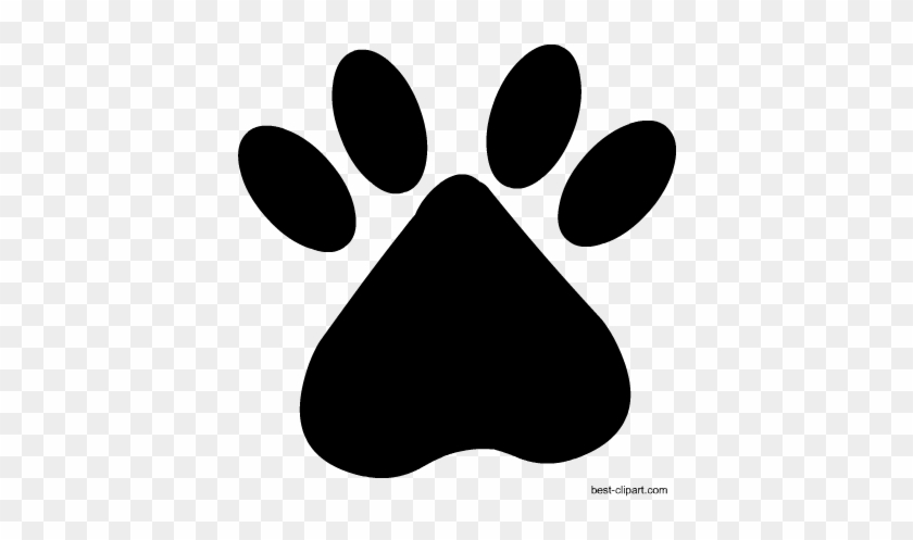 Free Black Paw Print Clip Art Image - Illustration #187221