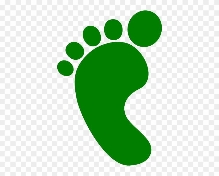 Angled - Green Foot Clipart #187231
