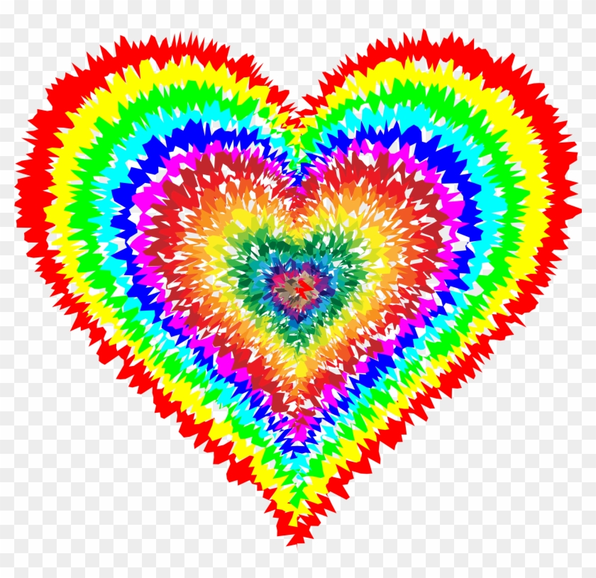 Medium Image - Tie Dye Love Heart #187254