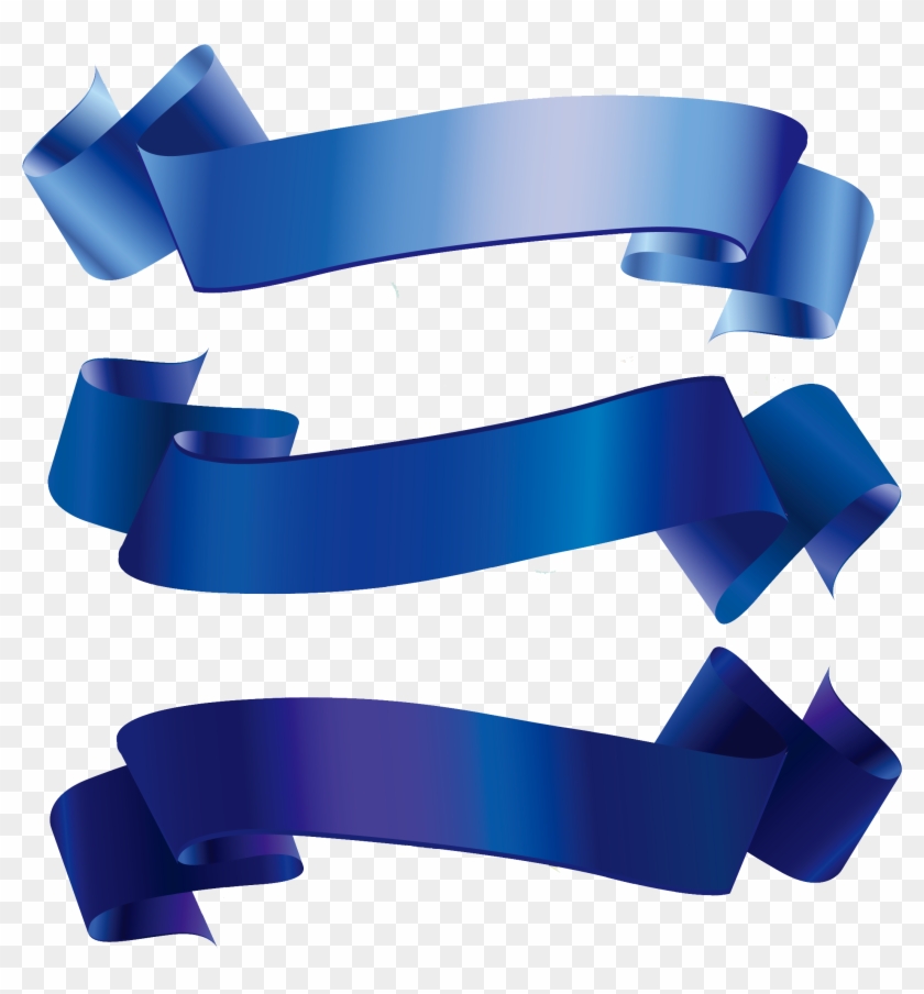 Blue Ribbon Clip Art - Ribbon Banner Vector Png #187316