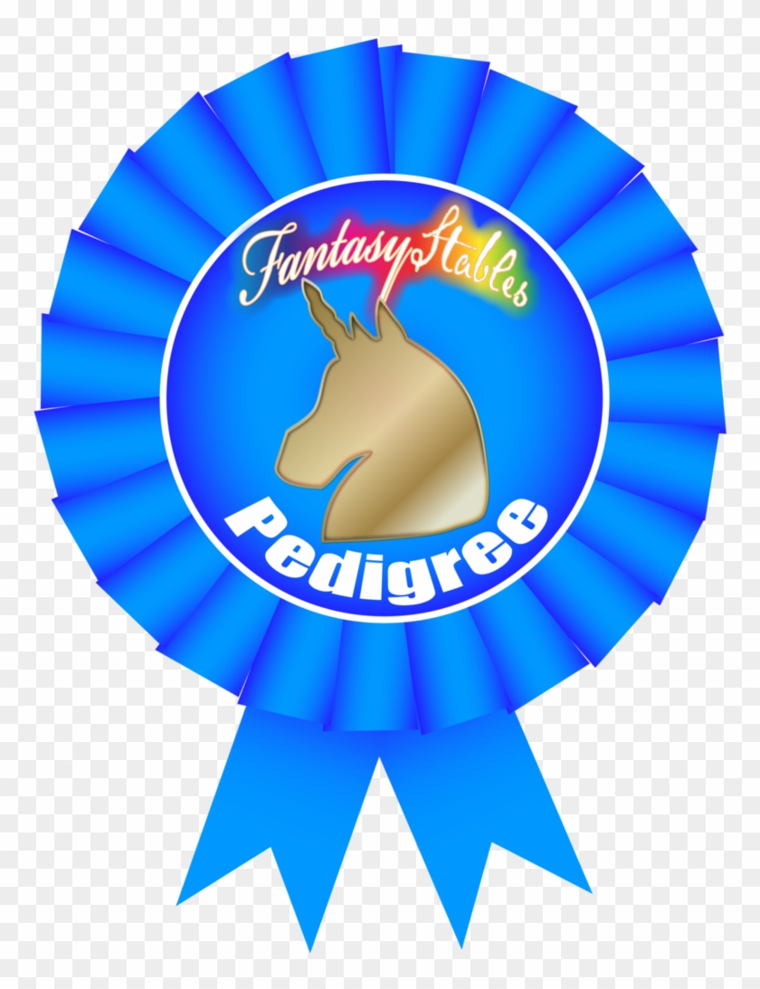 Fantasystables Pedigree Blue Ribbon By Dragonsflamemagic - Graphic Design #187346