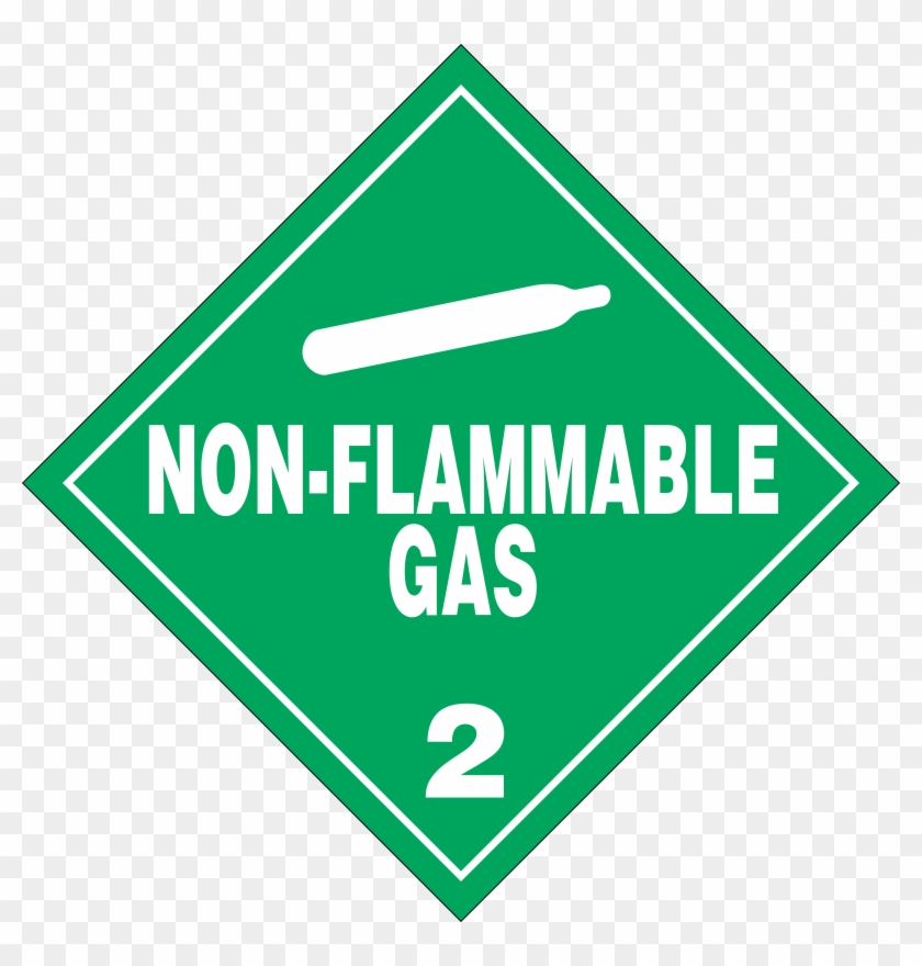 Downloadable Hazmat Placards - Non Flammable Gas Placard #187396