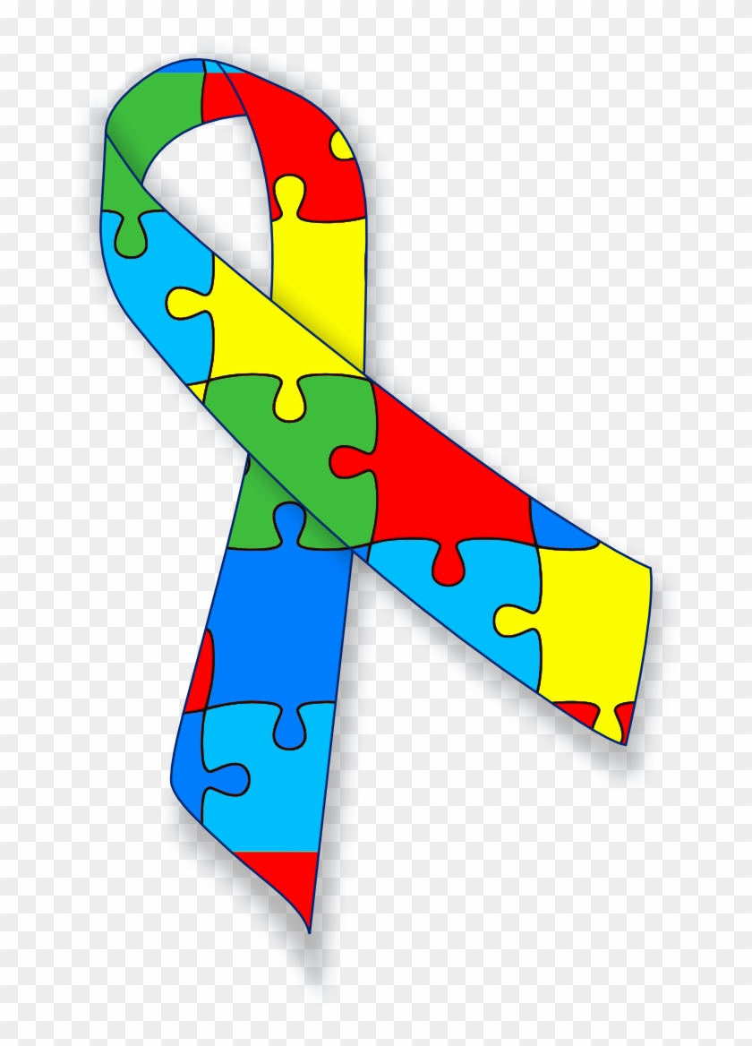 Blue Bow Clip Art Also Mental Health Awareness Ribbon - Autism Ribbon Yard Sign #187386