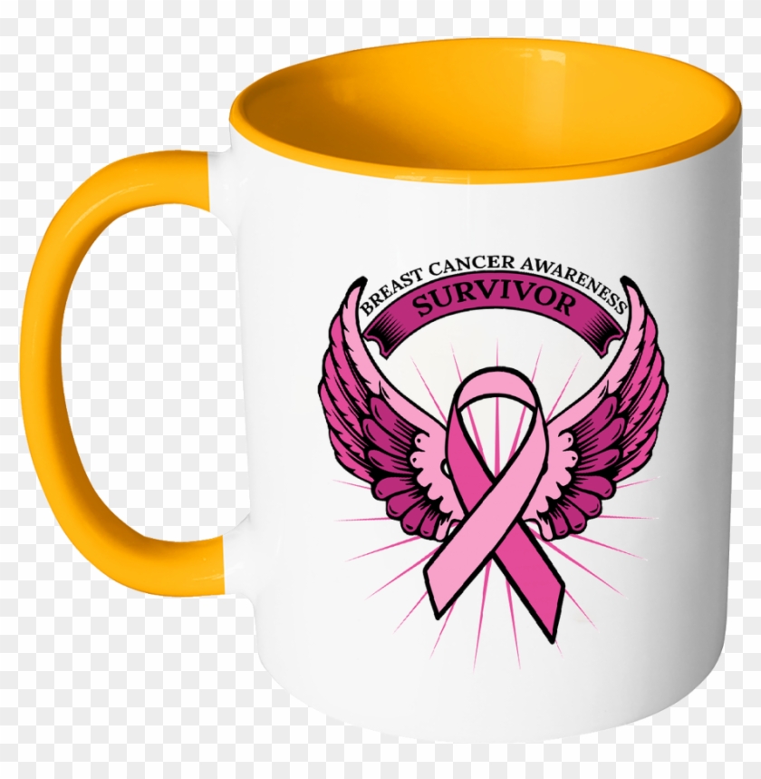 Breast Cancer Awareness Survivor Pink Ribbon Merchandise - Like A Boss Pug Dog Black 11 Oz Accent Coffee Mug #187456