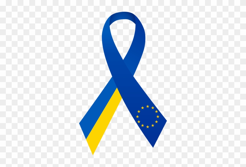 Clipart Ribbon Ukraine-europe - Евросоюз Клипарт #187493