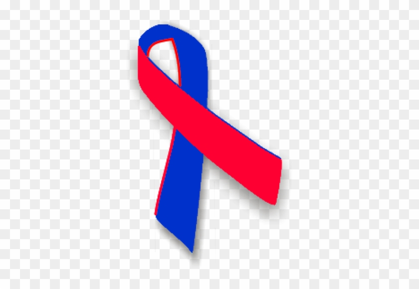 Red And Blue Awareness Ribbons - Blue And Red Awareness Ribbon #187567