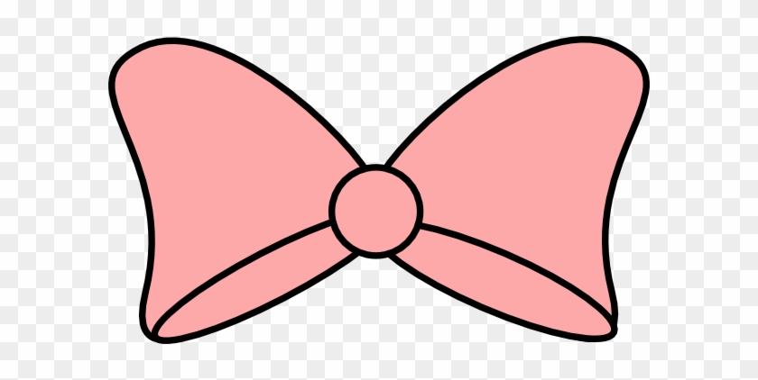 Pink Bow Black Trim Clip Art At Clkercom Vector Online - Pink Bow Clip Art #187571