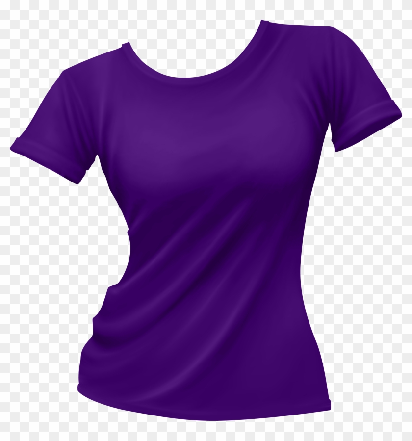 Female T Shirt Purple Png Clip Art - Clip Art #187613