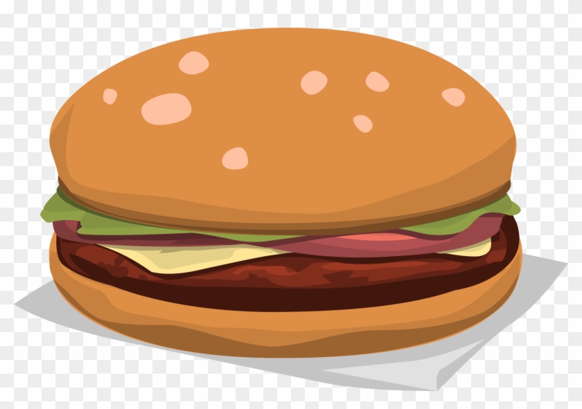 Hot Dog Clipart Plain Hamburger Pencil And In Color - Burger Clip Art Png #187599